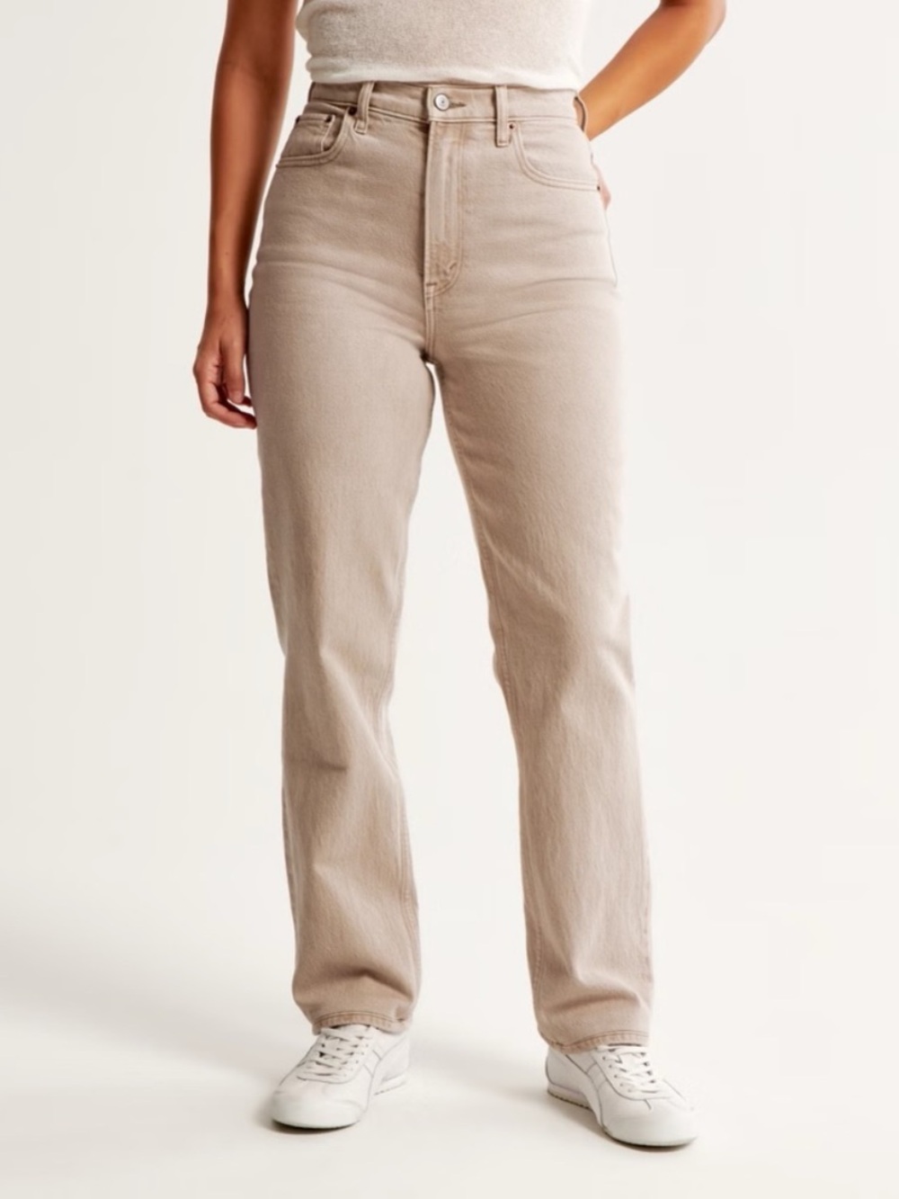 Abercrombie & Fitch 90s Straight-Leg Ultra High Rise Jeans — Oat 25/0